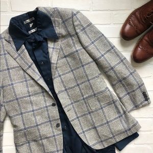 Suit Supply Lazio Italian Wool Silk Linen Blazer